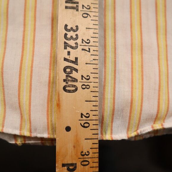 Vintage BVD 70s Neva Press Light Cotton Striped Mens Shirt Long Sleeve 16 1/2 34 - Picture 11 of 11
